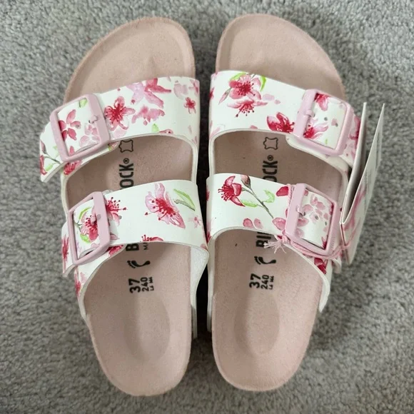 NWT Birkenstock Arizona Womens Blossom White Birko-Flo - Picture 5 of 9